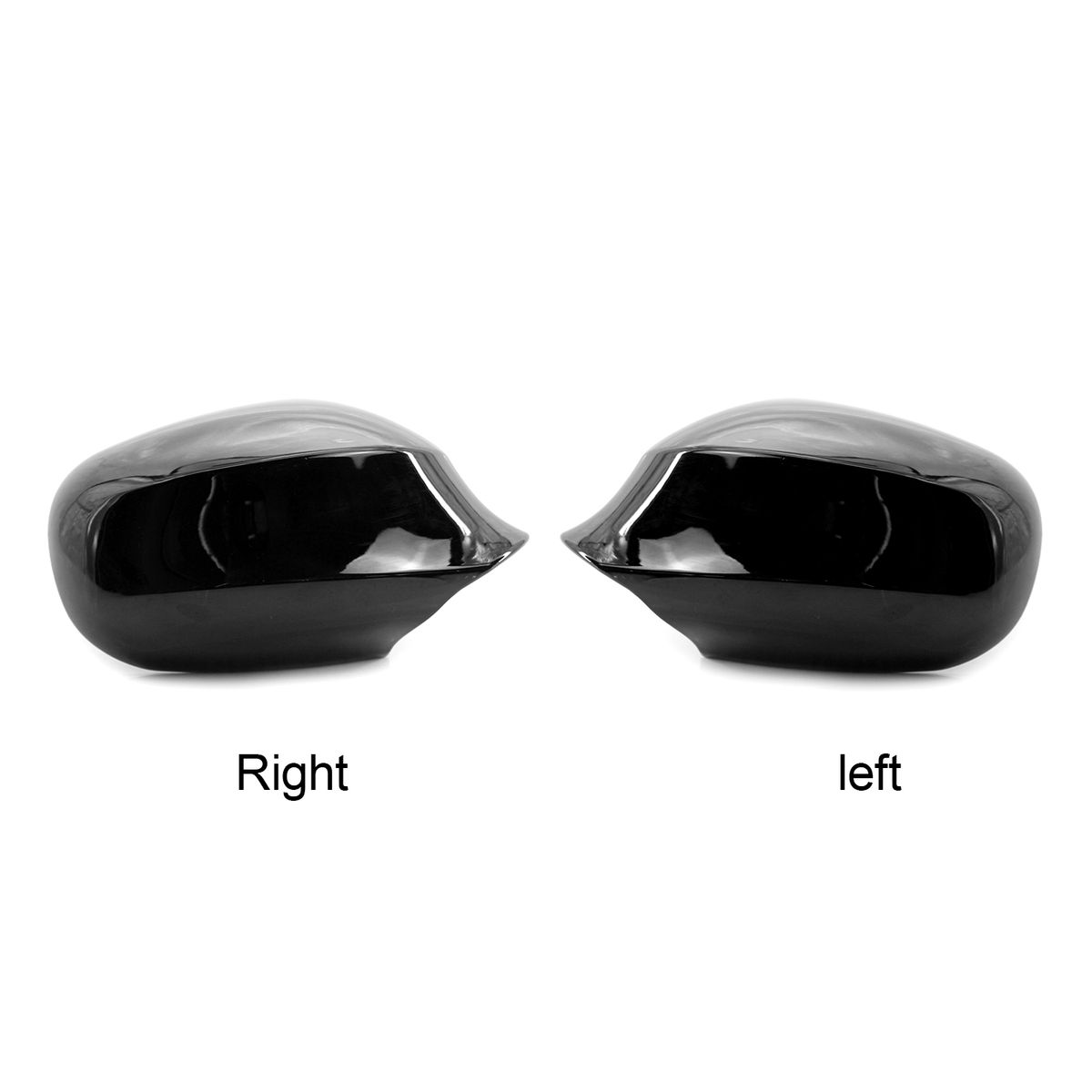 New Reversing Mirror Cover Protect Housing Bright Black Left