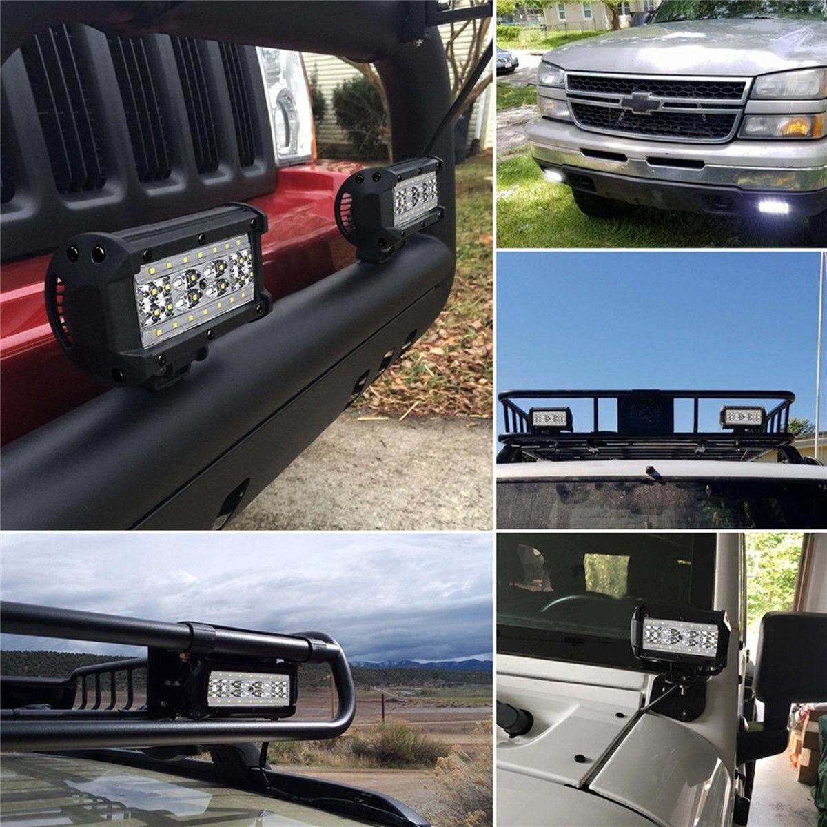 2x 168W 5Inch Spot LED Work Light Bar Offroad ATV Truck Jeep Fog Driving Lamp
