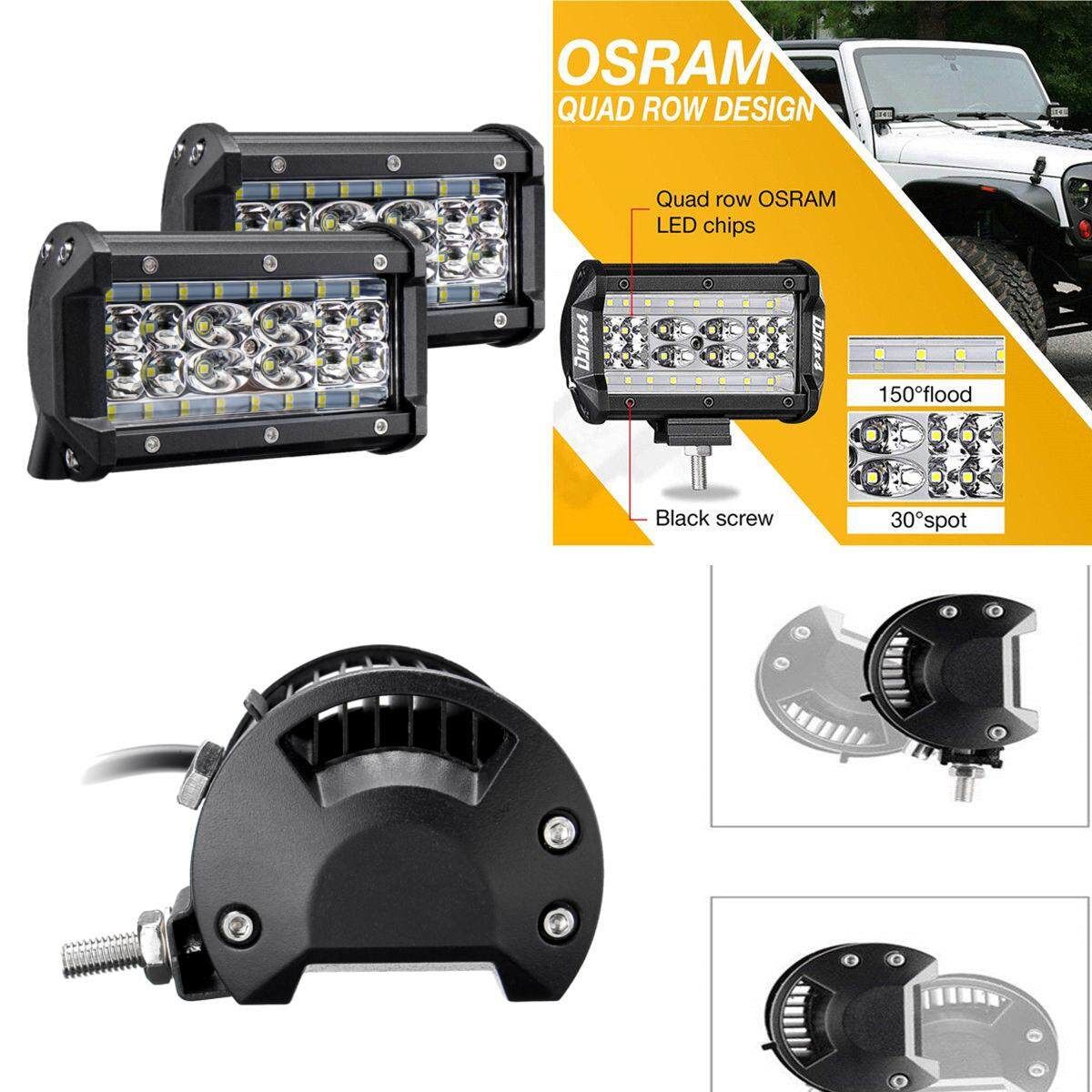 2x 168W 5Inch Spot LED Work Light Bar Offroad ATV Truck Jeep Fog Driving Lamp