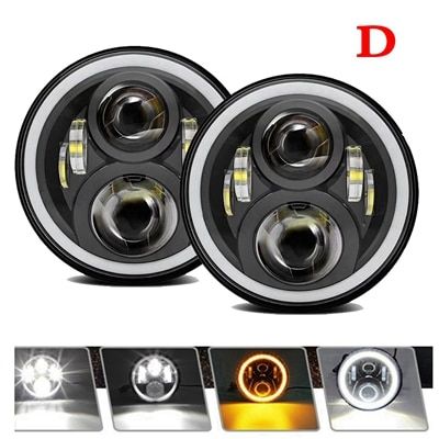 Car Led 7inch Led Headlight For Lada Niva 4X4 Uaz Hunter Ford Rover Deer For Nissan Patrol Y60 For