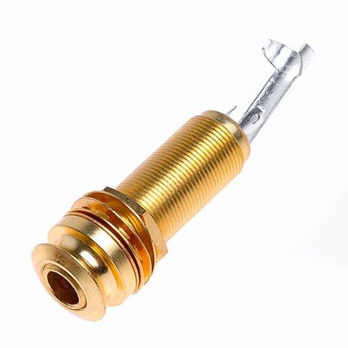 Cylinder Guitar End Pin Jack Gold Output Jack Strap Parts For Guitar