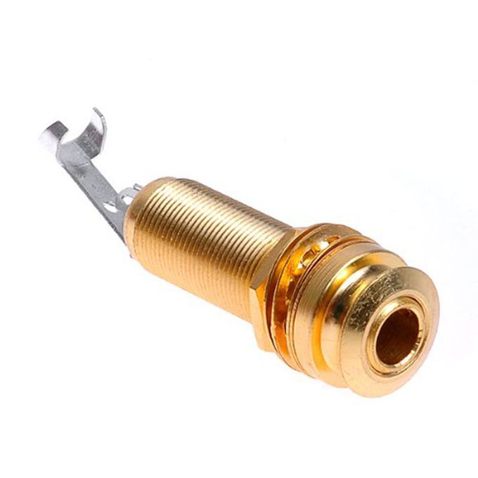 Cylinder Guitar End Pin Jack Gold Output Jack Strap Parts For Guitar