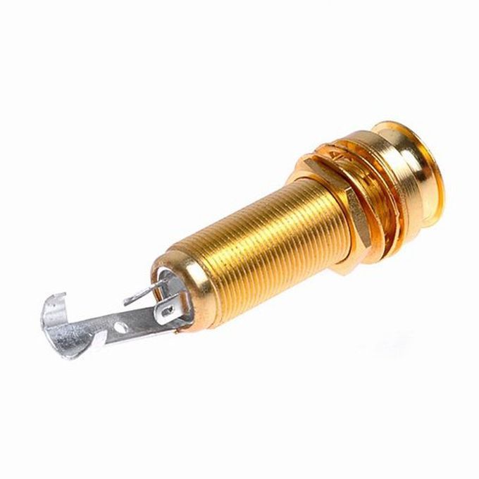 Cylinder Guitar End Pin Jack Gold Output Jack Strap Parts For Guitar