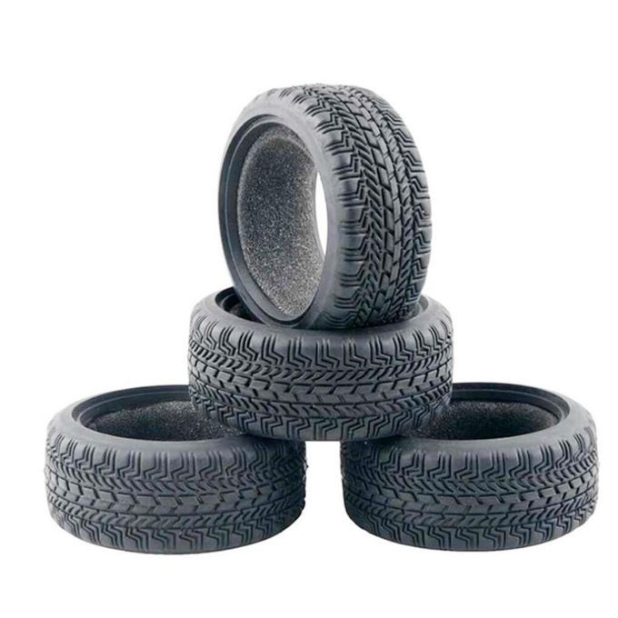 4x Rubber Tires For HSP 1/10 RC Car Buggy Off-Road Car Truck Parts