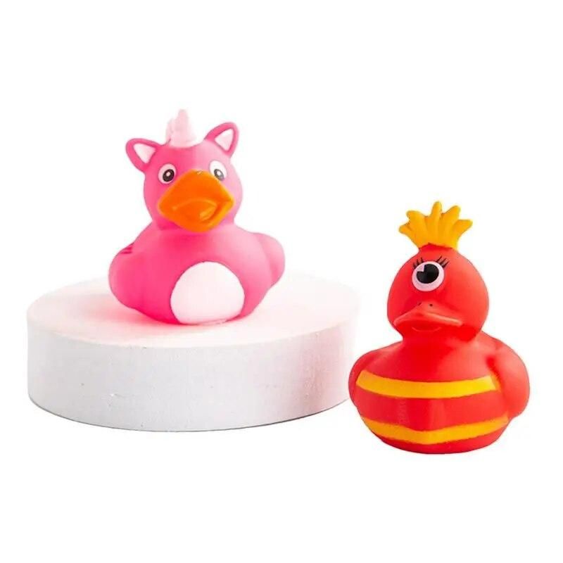 25PCS Multi-color Rubber Ducky For Baby Showers Bath Toy Christmas Birthdays Party Favor Bath Time Accessories Mixed Pack