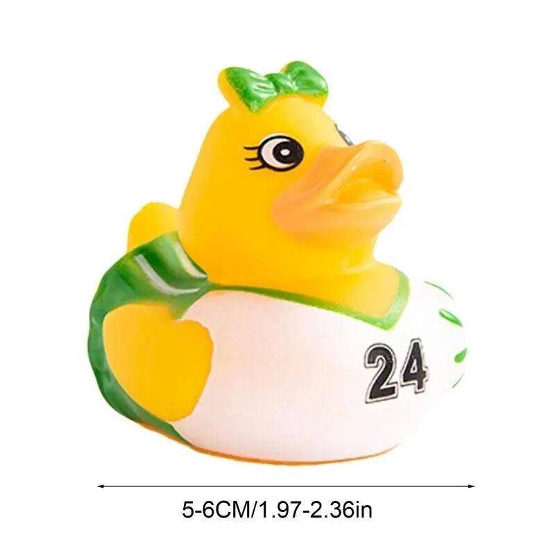 25PCS Multi-color Rubber Ducky For Baby Showers Bath Toy Christmas Birthdays Party Favor Bath Time Accessories Mixed Pack