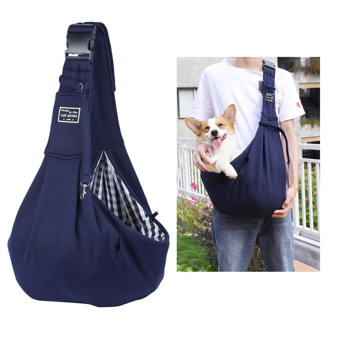 Portable Pet Sling Carrier Bag Cat Dog Tote Puppy Adjust Dark Blue