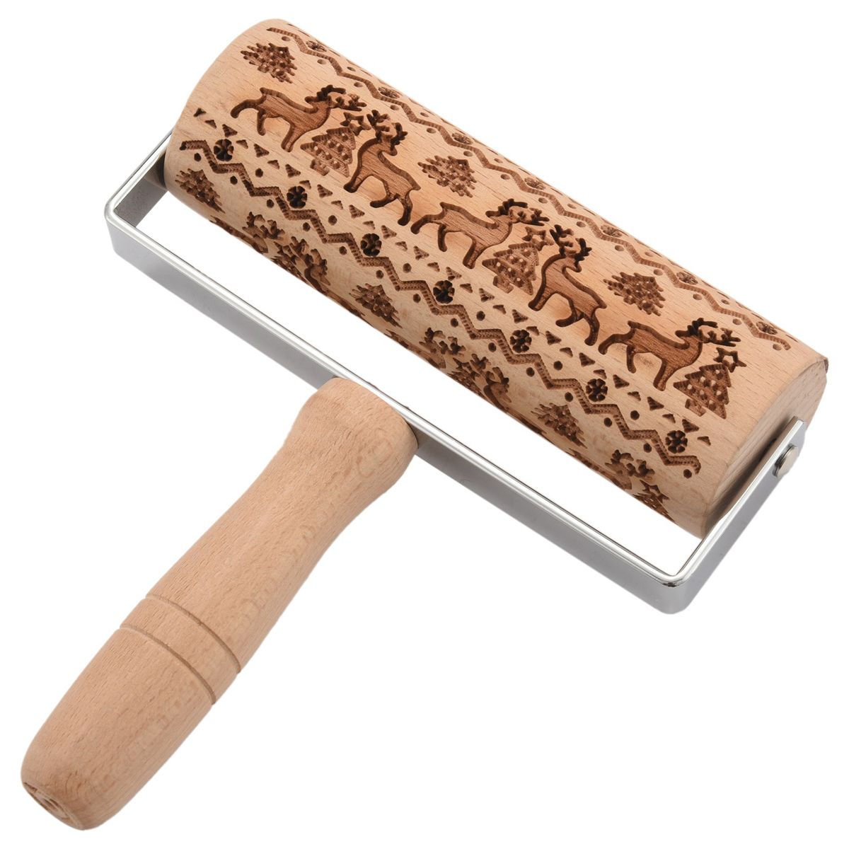 Rolling Pins Christmas Wooden Hand Grip Engraved