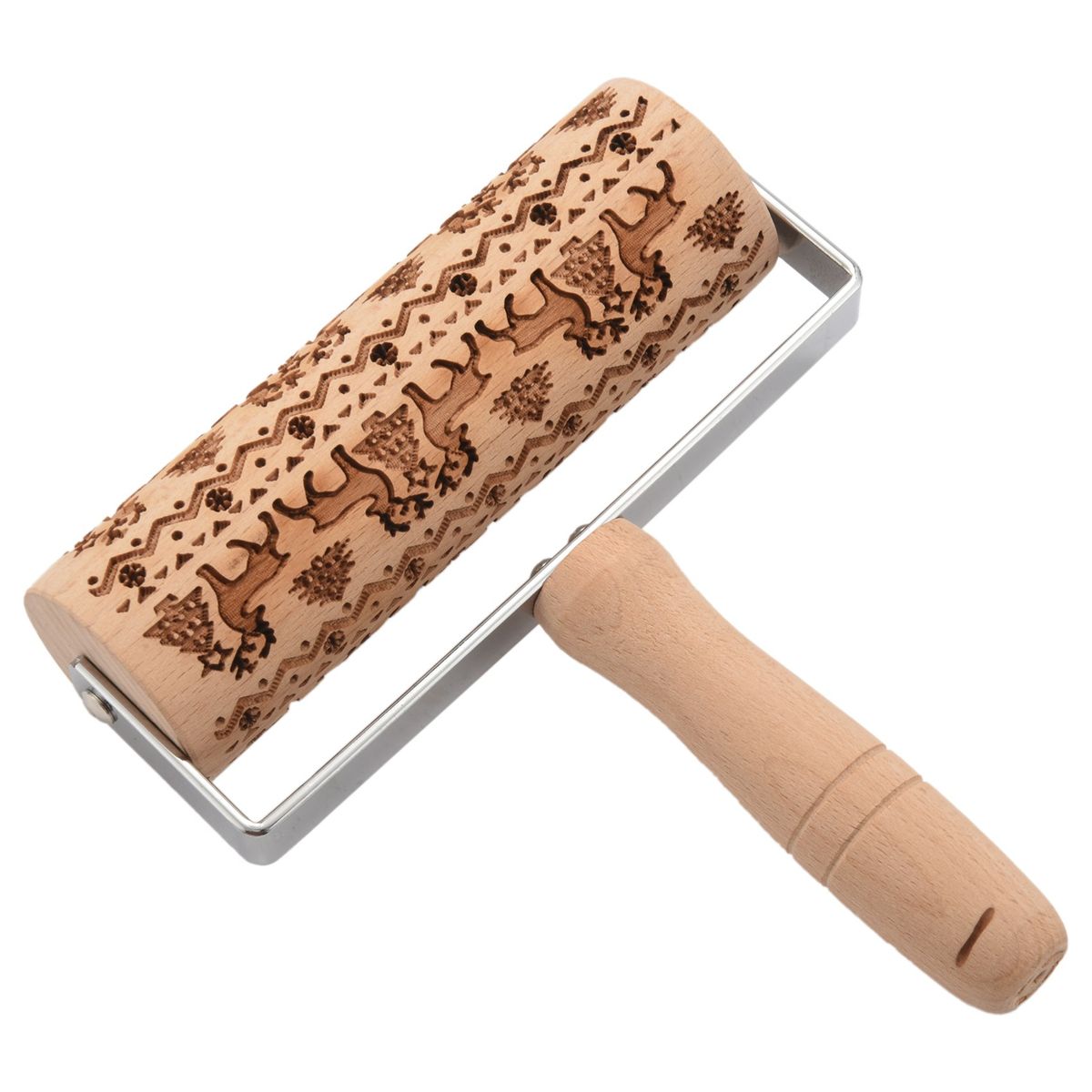 Rolling Pins Christmas Wooden Hand Grip Engraved