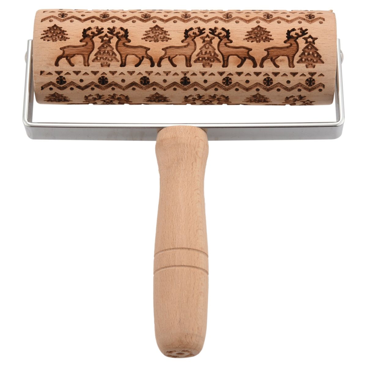 Rolling Pins Christmas Wooden Hand Grip Engraved