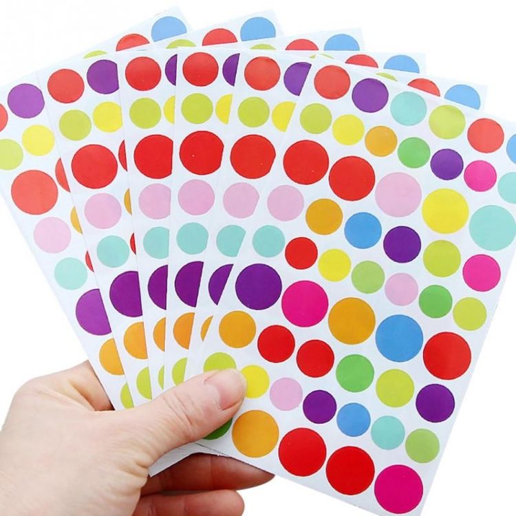 100 PCS Circle Pattern DIY Decorative Sticker