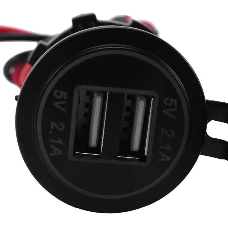 Motorcycle Dual USB Charger with Relay for Kawasaki Versys 650 1000 X300 X650 Ninja400 Ninja650