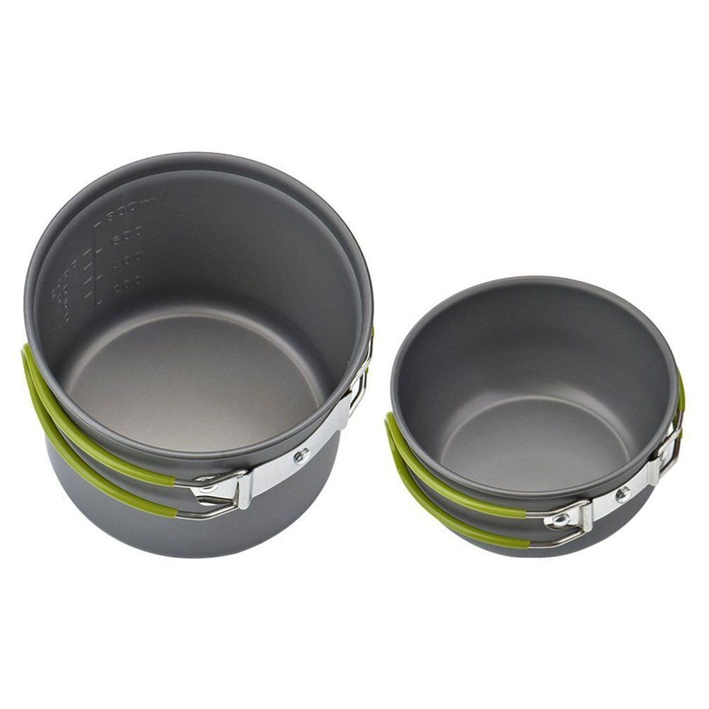 Camping Cookware Set Camping Stove Outdoor Cooking Mess Kit Pots Pans Camp Kettle Portable