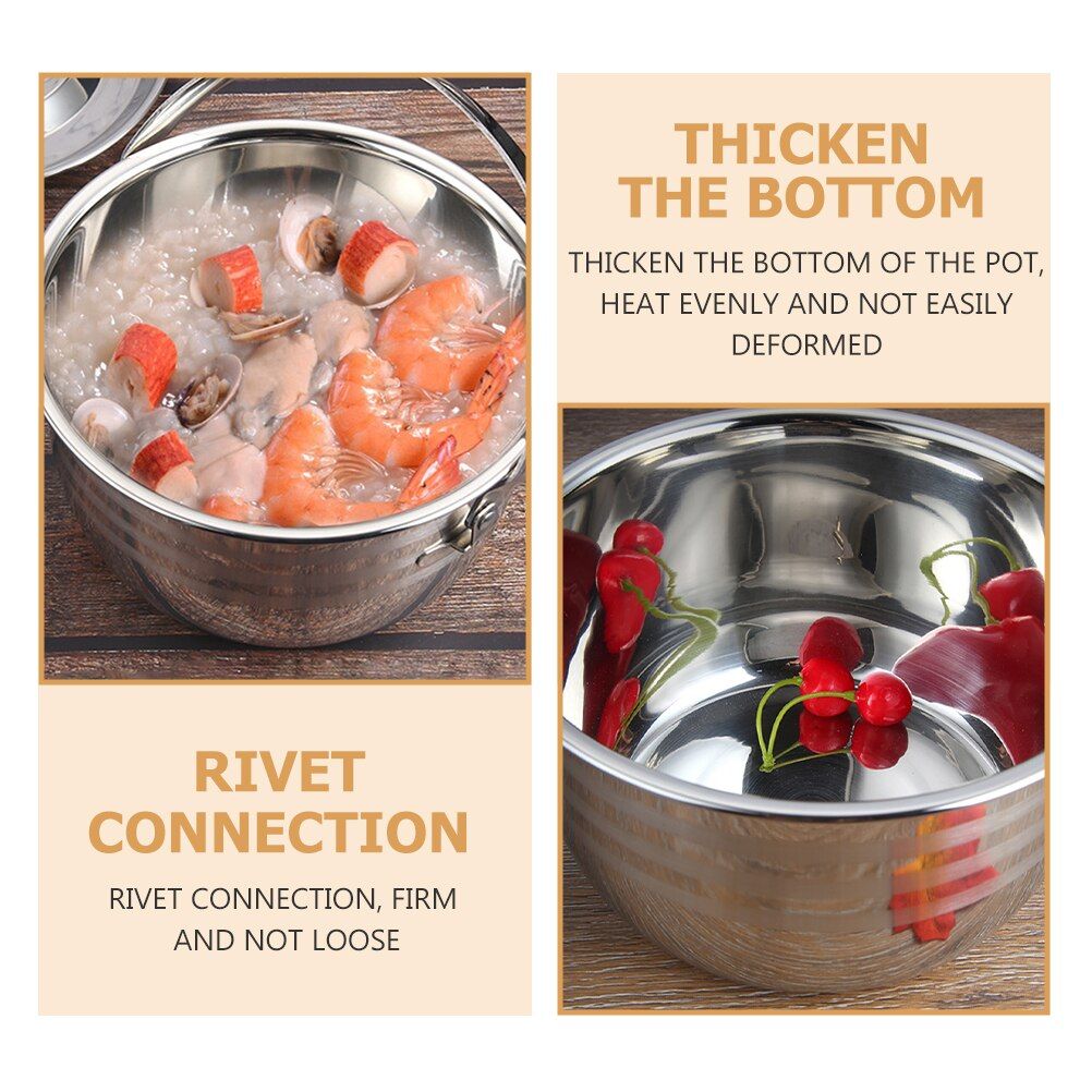1pc Thicken Camping Stew Pot Non-stick Pot Home Kitchen Large Capacity Soup Pot Cooking Tools Cookware Kitchen Accessories