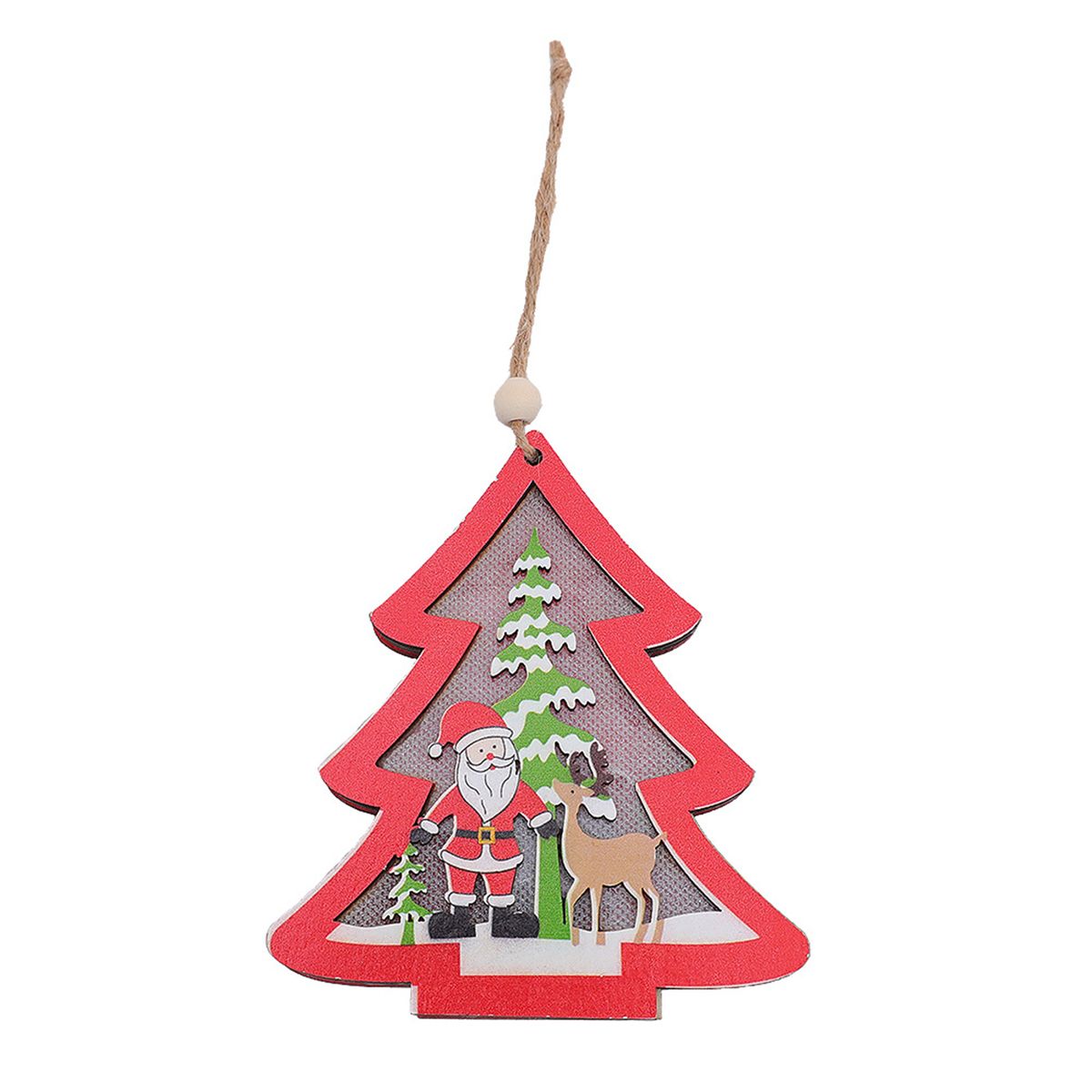 Christmas Wood Ornaments Tree Decorations Wooden Hanging