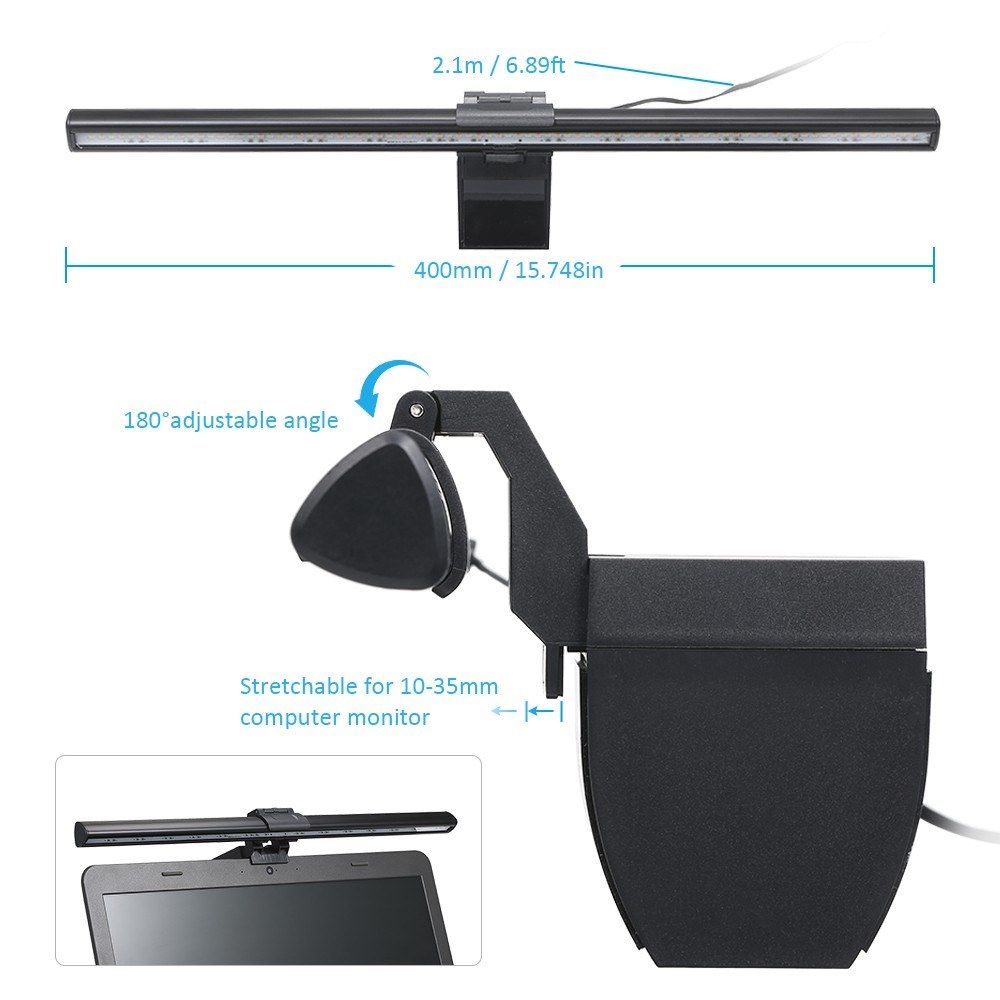 USB Powered Computer Monitor Lamp Screen Bar Light