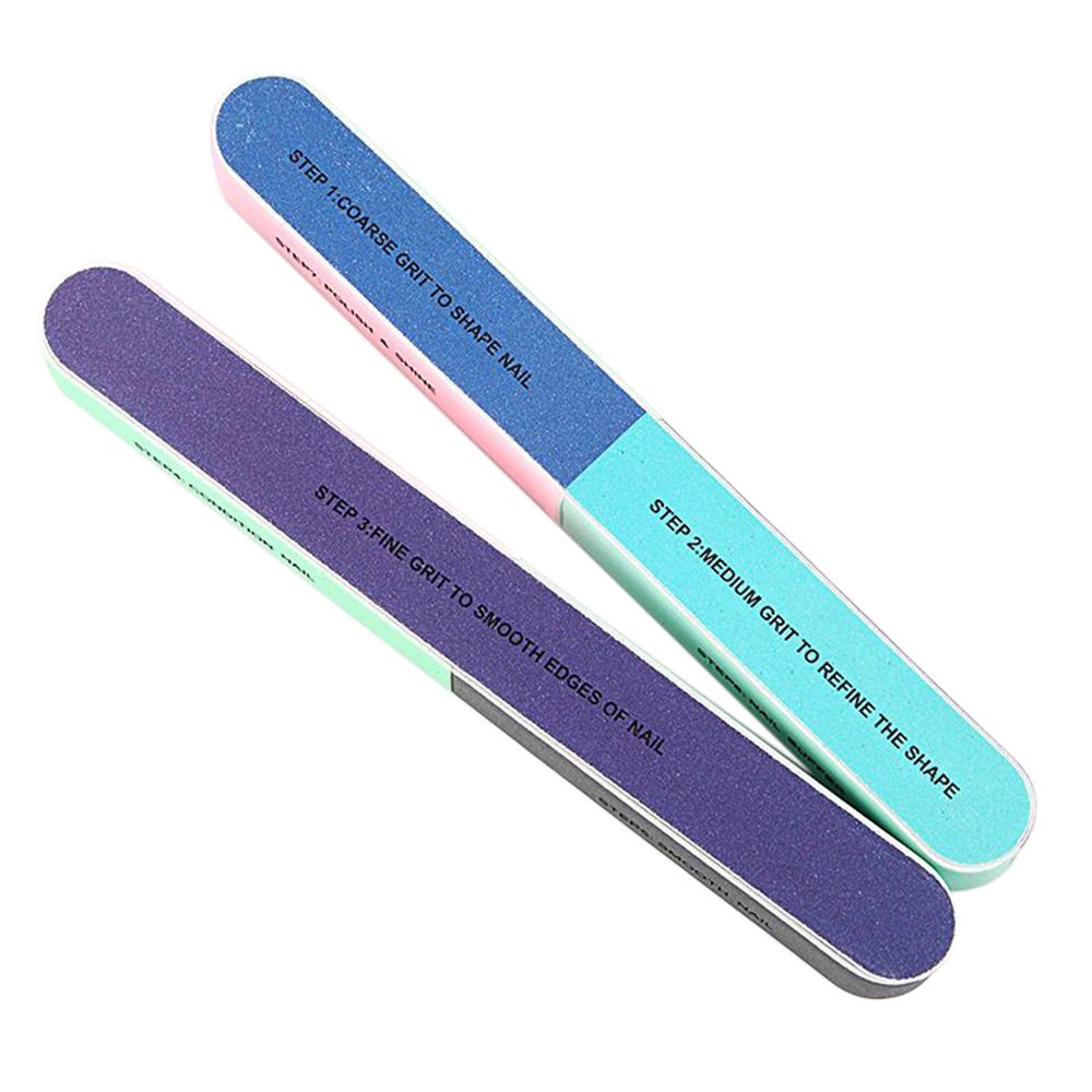 2pcs/lot Nail Files Nail Buffers Block 7 Professional Steps