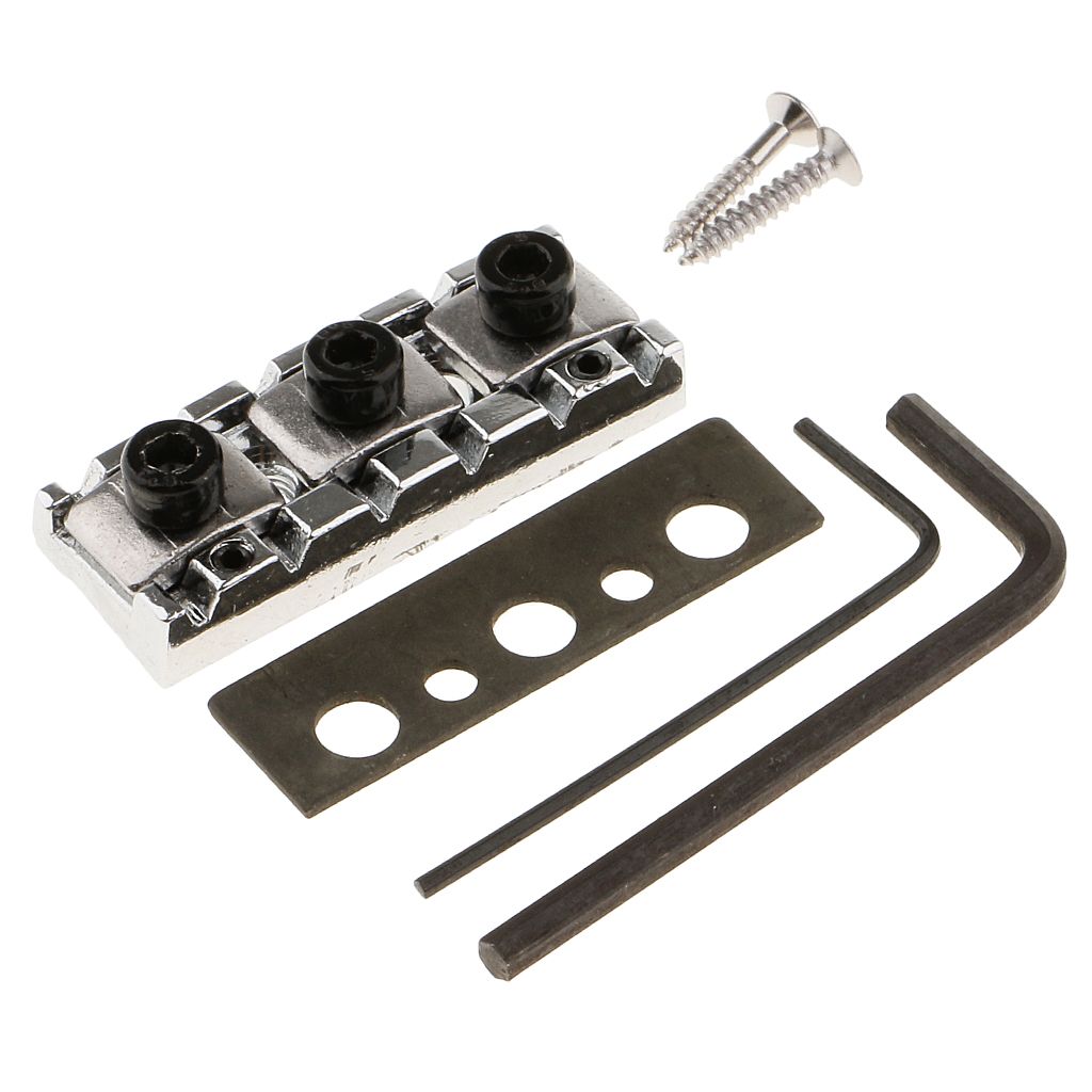 Electric Guitar Replacement Locking Nut Silver Black For Tremolo
