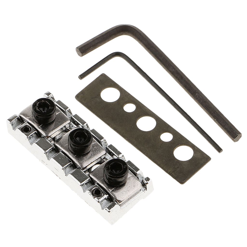 Electric Guitar Replacement Locking Nut Silver Black For Tremolo