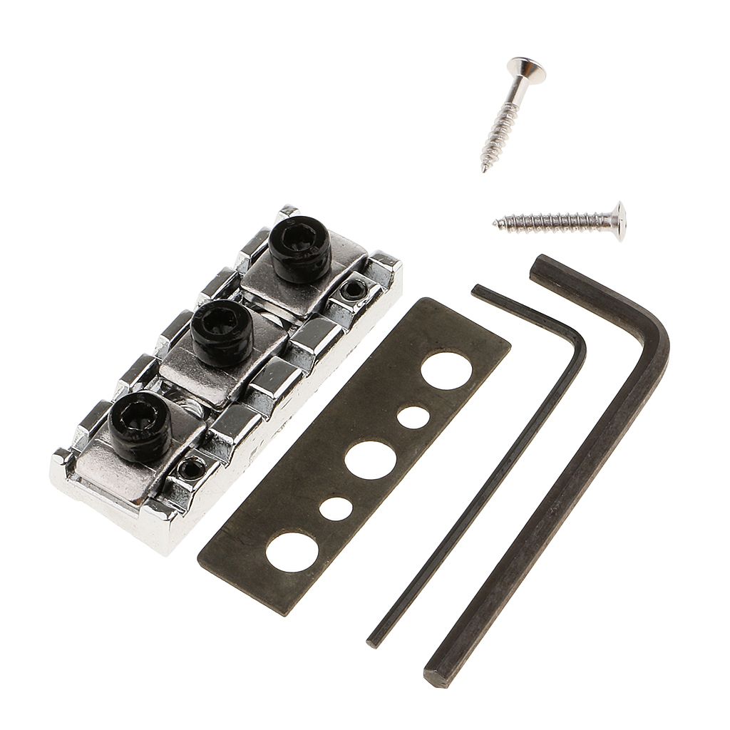 Electric Guitar Replacement Locking Nut Silver Black For Tremolo
