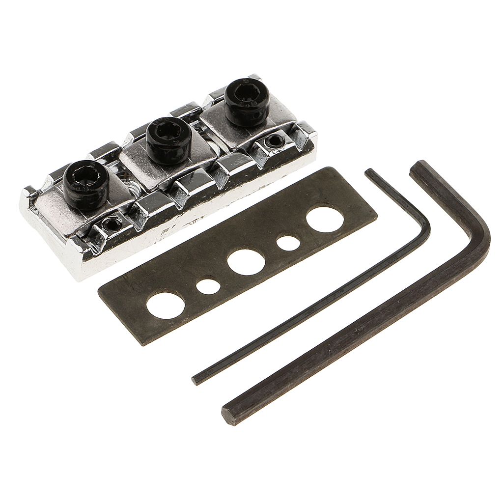 Electric Guitar Replacement Locking Nut Silver Black For Tremolo