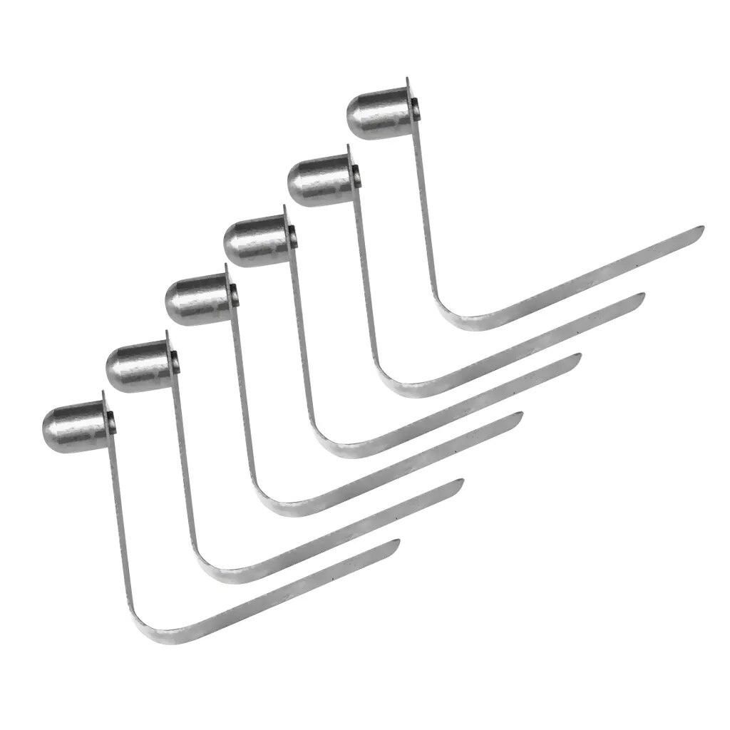 6x 8mm Stainless Steel Kayak Paddle Awning Tent Pole Spring Snap Button Clip