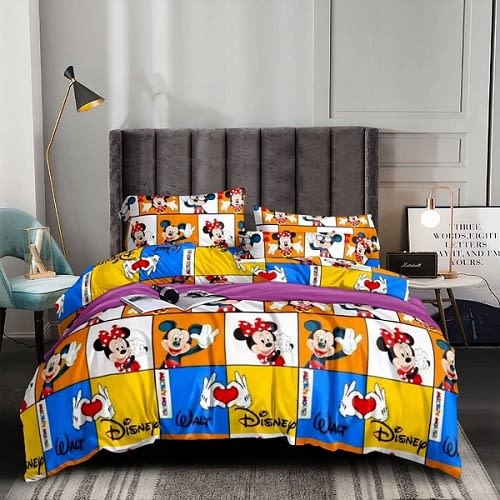 Disney Pattern Bedsheet And Pillowcases