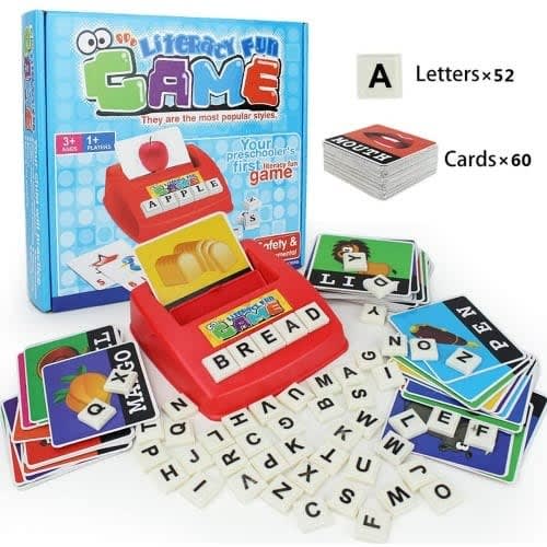 Matching Letter Game - Alphabet Reading & Spelling, Words & Objects, Number & Color