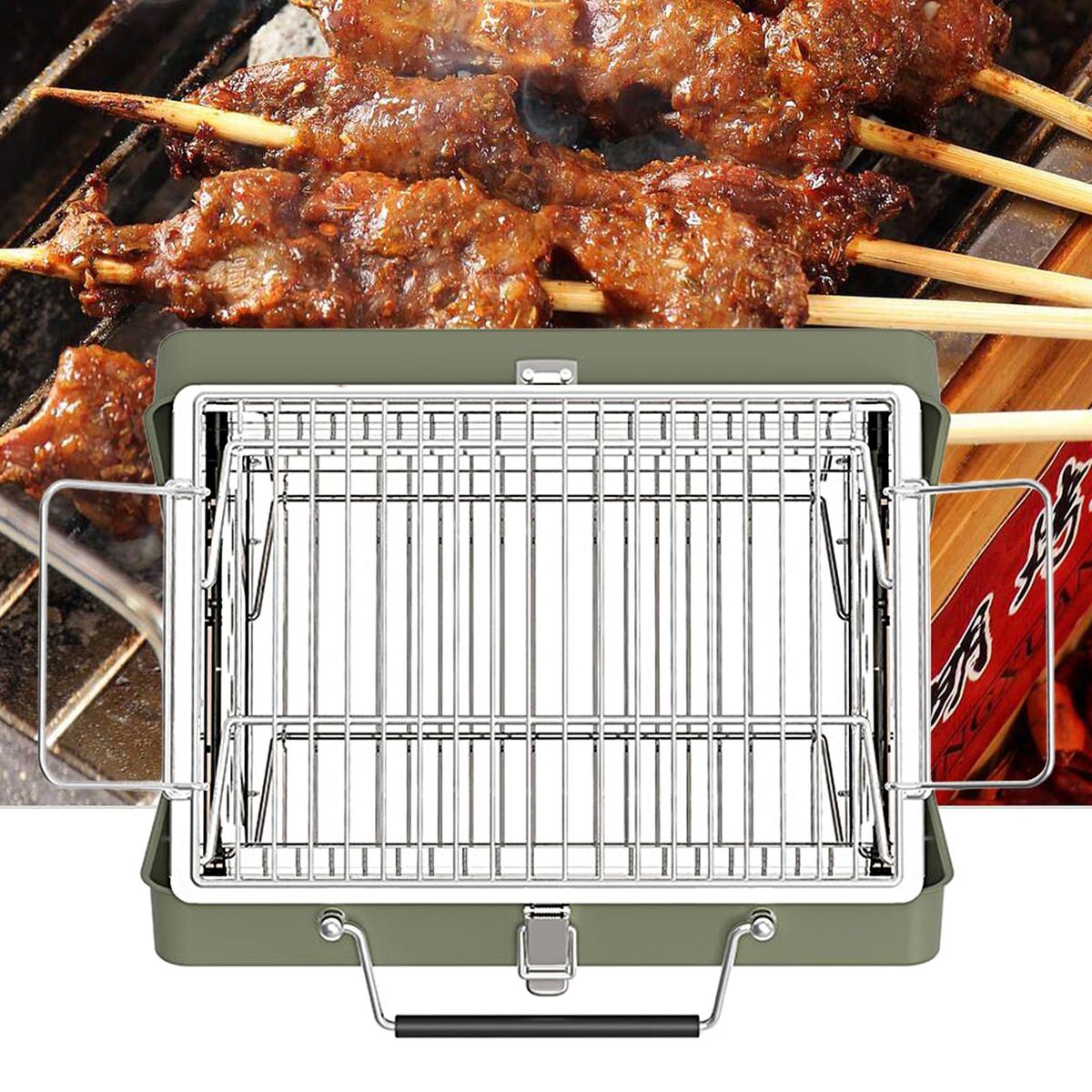 BBQ Stove Outdoor Folding Camping BBQ Charcoal Stove