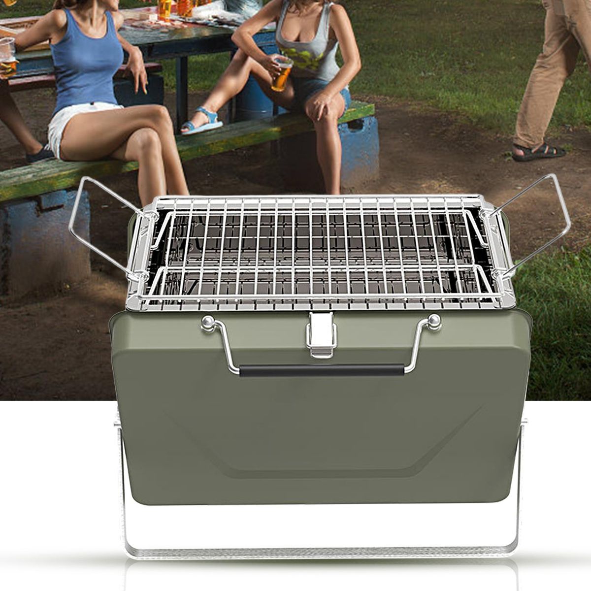 BBQ Stove Outdoor Folding Camping BBQ Charcoal Stove