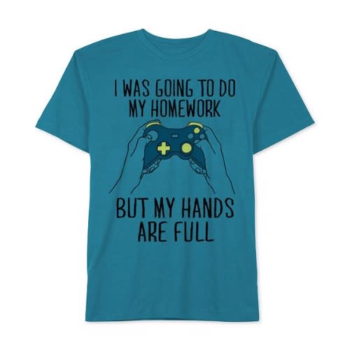 Video Games Graphic Print Cotton T Shirt
