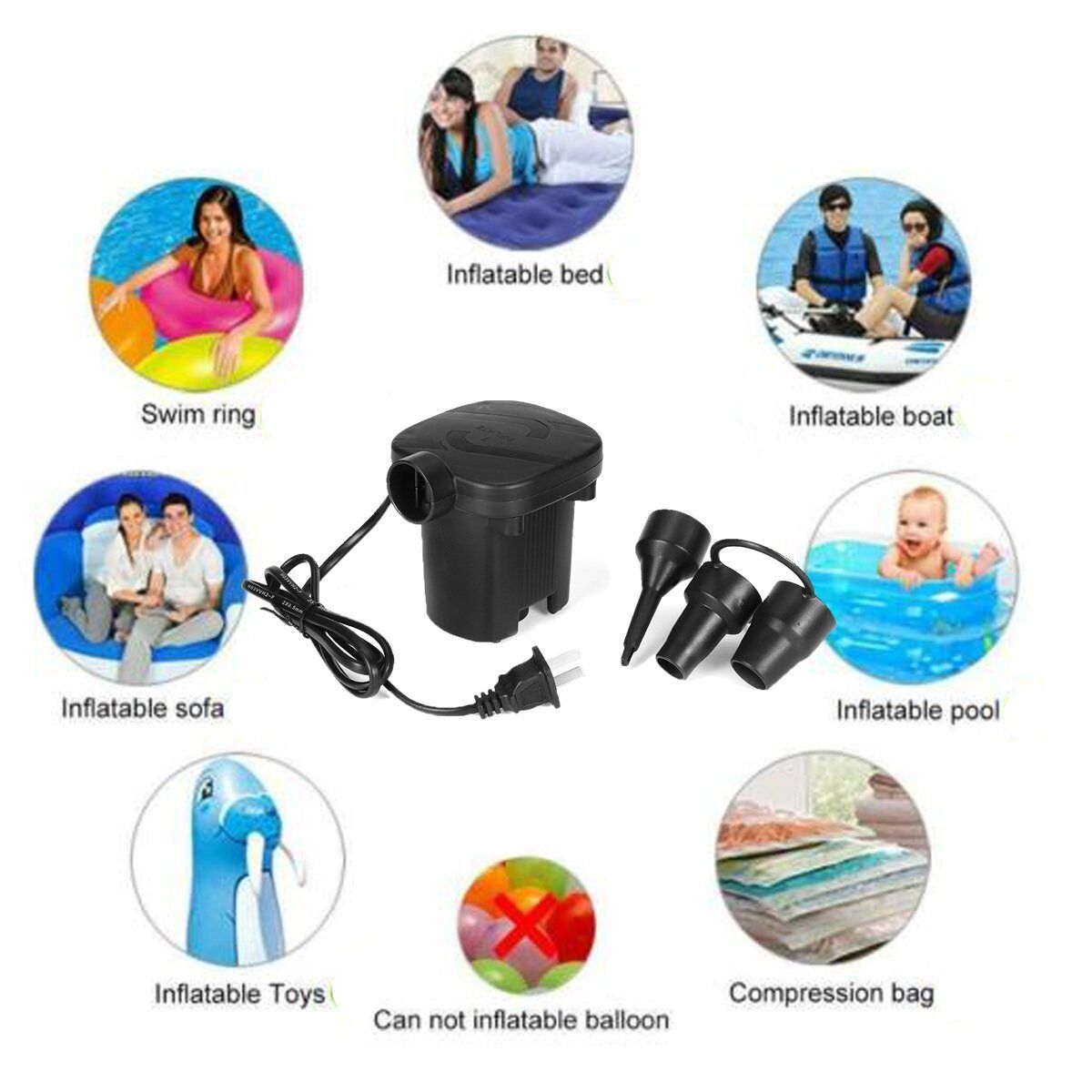 Inflatable Mattress Inflator Pump Swimming Pools Accessories