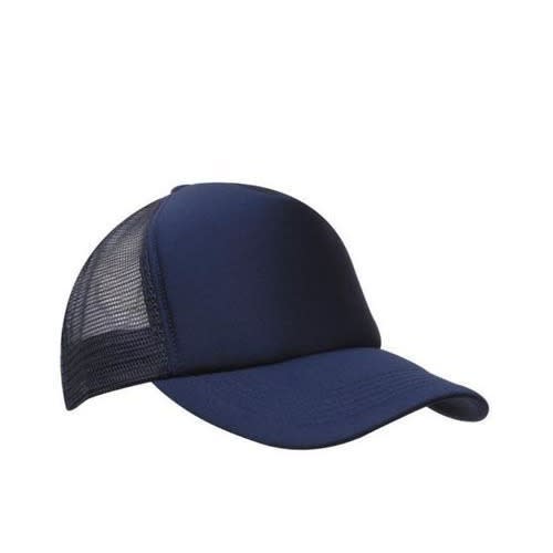 Plain Trucker Face Cap - Navy Blue