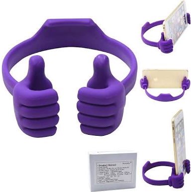 Adjustable Thumb Up Mobile Phone /Tablet Stand Holder -Purple