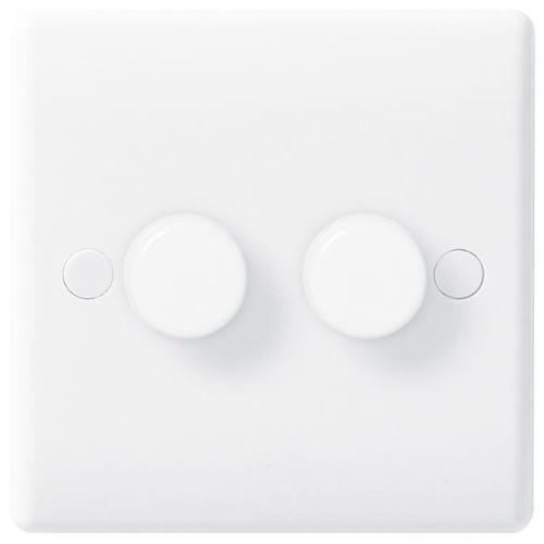 400w 2 Gang 2 Way Push Dimmer Switch
