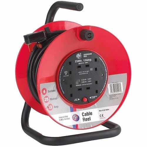 Electrical Reels & Cable Winder With Sockets-50 Metres