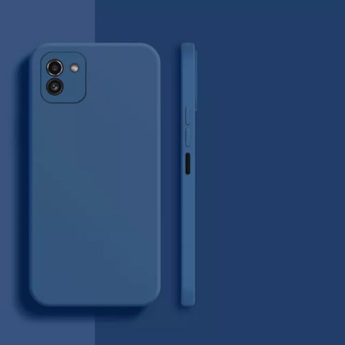 Silicone Back Cover For Samsung A03 4g Blue