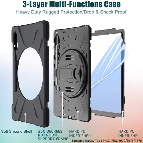 Shockproof Defender Protective Case For Samsung Tab S8 Plus T970/x800