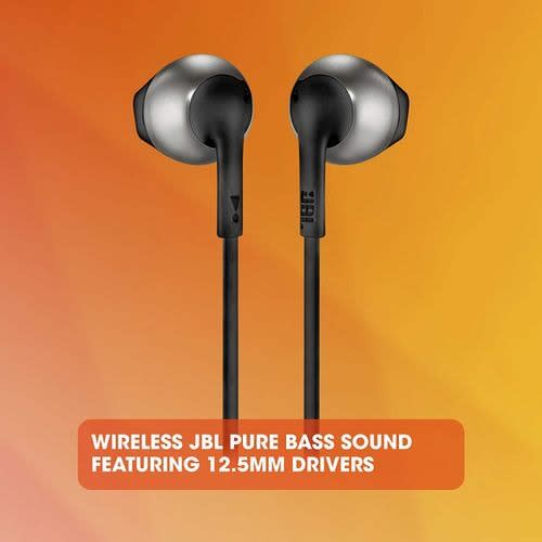 Tune 205bt Bluetooth Wireless Headphones With Mic And Volume Control - Black