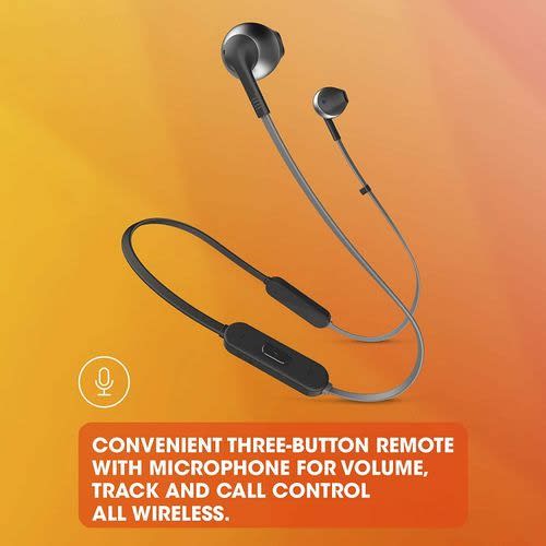 Tune 205bt Bluetooth Wireless Headphones With Mic And Volume Control - Black