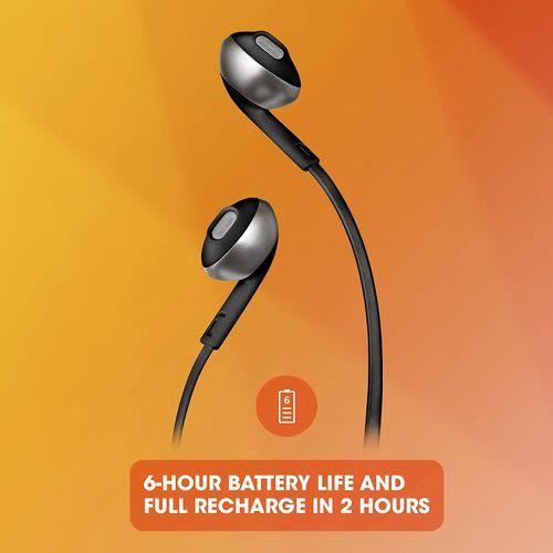 Tune 205bt Bluetooth Wireless Headphones With Mic And Volume Control - Black