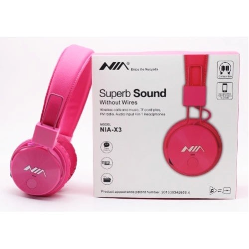 X3 4 In 1 Bluetooth Stereo Headset -pink