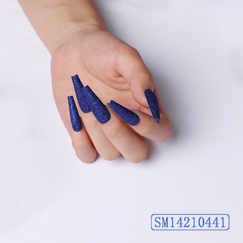 Ballet Coffin Full Cover Long Press On Nail - Sm14210441 - 24 Pieces