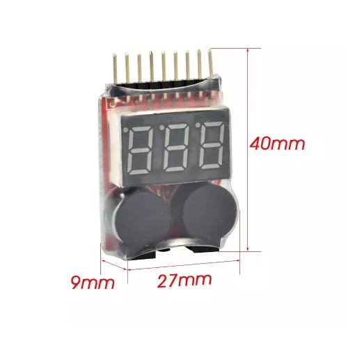 2 In 1 1S-8S Battery Tester & Low Voltage Buzzer Alarm Module
