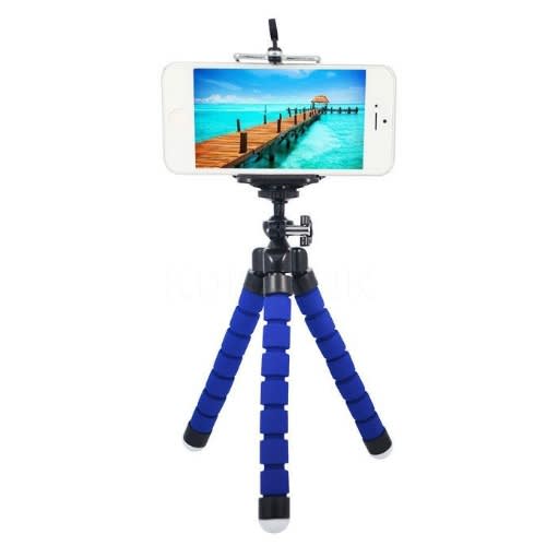 Flexible Octopus Tripod Mobile Phone Mount And Clip - Blue Colour