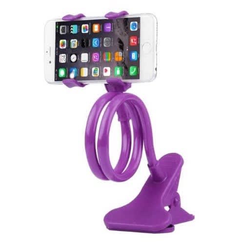Lazy Bracket Flexible Mobile Phone Holder -Purple
