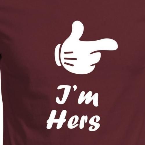 MINE & HERS 2-in-1 Bundle Printed Couples T-Shirt WINE