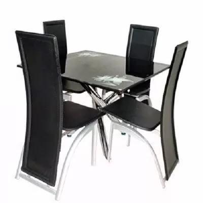 Squared Glass Dining By 4 Seaters With The Chairs