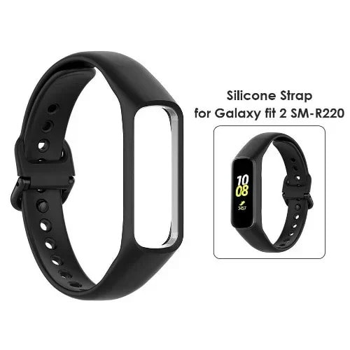 Replacement Silicone Strap For Samsung Galaxy Fit 2 - Black