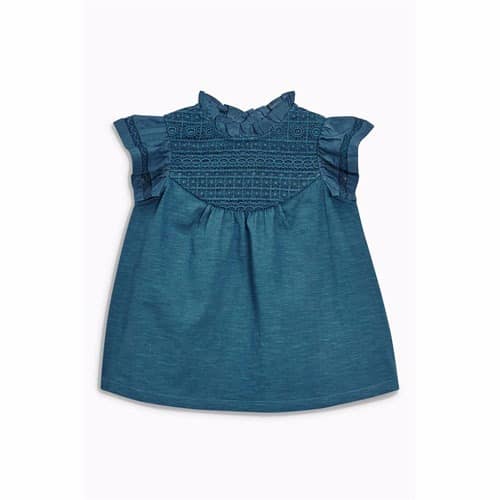 Girls Lace Panel Blouse